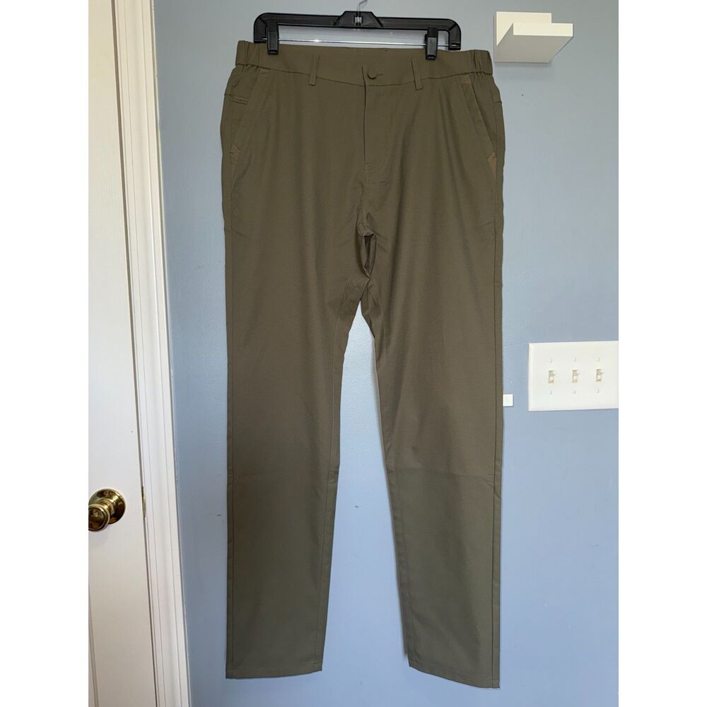 Men's Jack Archer Olive Green Tech Performance Pants | Size 34x34 | Menswear